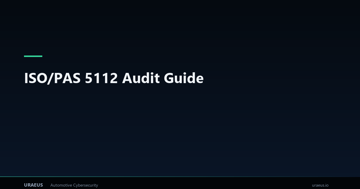 ISO/PAS 5112 Cybersecurity Audit Guide | VxLabs
