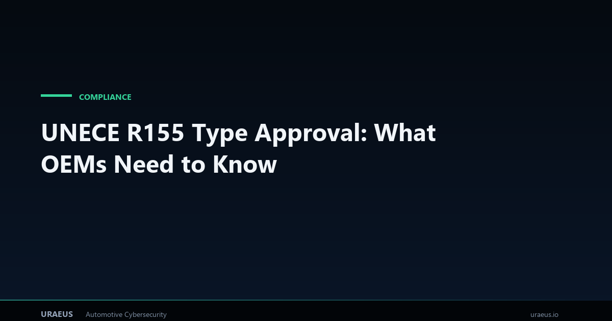 Unce R155 Map UNECE R155 Type Approval: What OEMs Need to Know | VxLabs